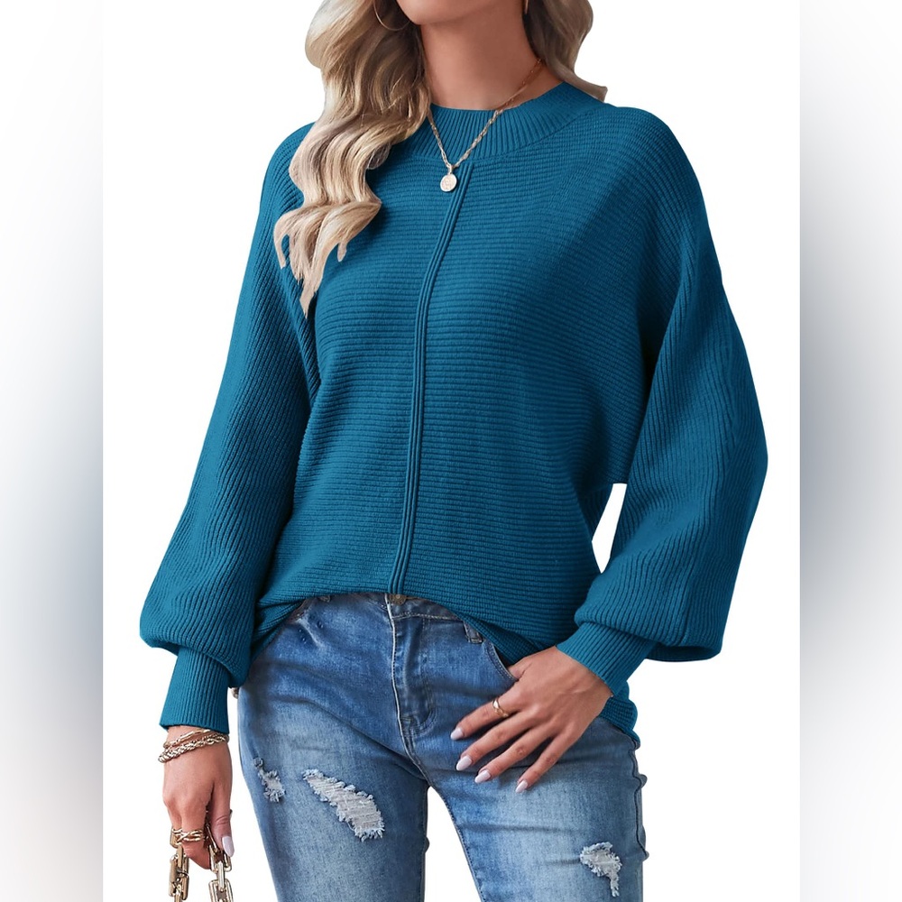NWT TECREW Long Sleeve Crew Neck Pullover